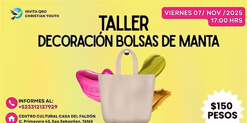 Taller de Decoraci\u00f3n de Bolsas de Manta