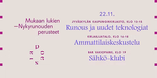 Mukaan lukien \u2013 Nykyrunouden perusteet, Jyv\u00e4skyl\u00e4