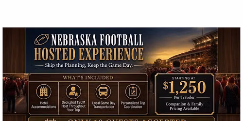 \ud83c\udfc8 Nebraska Football Hosted Experience: Travel & Game Day Package