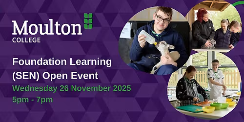 Foundation Learning (SEN) Open Evening - Wednesday 26 November 2025
