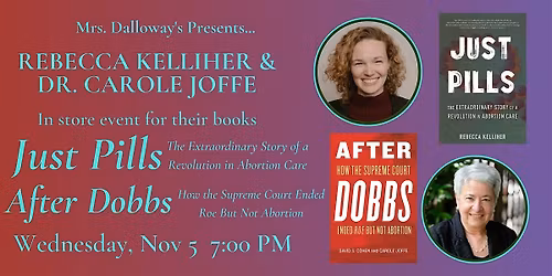 Rebecca Kelliher and Dr. Carole Joffe In-Store Author Event & Book Signing