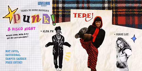 TERE!: NO MORE MANNERS PARTY: a summer punk disco night