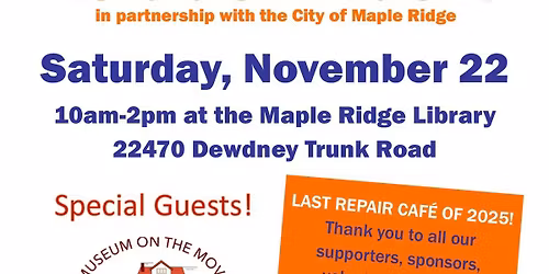 Maple Ridge Repair Cafe