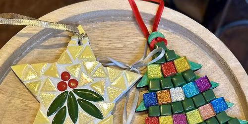 Family-Friendly Mosaic Ornaments craft workshop in Montgomery County, Md.