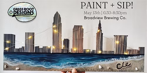Light Up Cle Shore Skyline | Broadview Brewing Co.