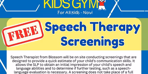 Free Speech Screenings with Blossom Children's Center