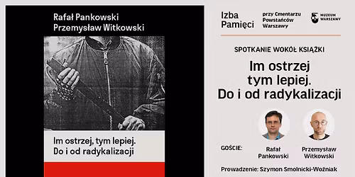 Spotkanie z Rafa\u0142em Pankowskim i Przemys\u0142awem Witkowskim wok\u00f3\u0142 ksi\u0105\u017cki \u201eIm ostrzej tym lepiej" 
