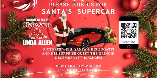 SANTA\u2019S SUPERCAR | pics with Santa & his Bugatti 10am-2pm