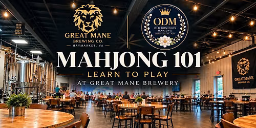 Mahjong 101 at Great Mane Brewery- Haymarket