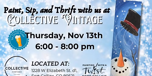Paint, Sip & Thrift with us at Collective Vintage!
