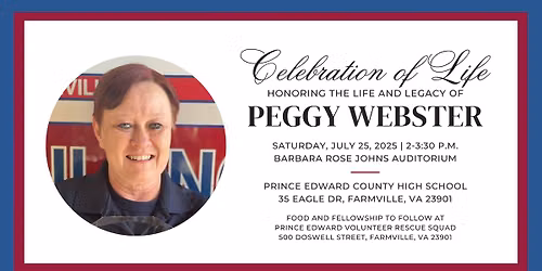 Celebration of Life for Peggy Webster
