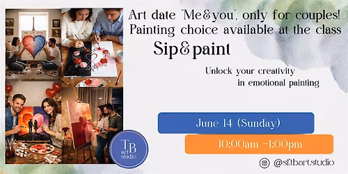 Paint&Sip Art date "Couple in Love", only for couples! Acrylic painting