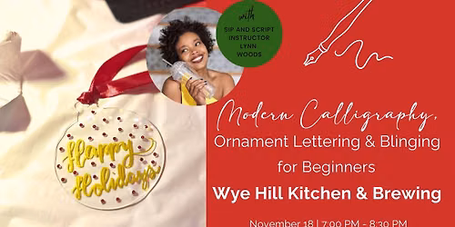 Modern Calligraphy, Ornament Lettering & Blinging for Beginners at Wye Hill