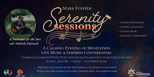 Serenity Sessions - A Fundraiser for the Yurt and Gabriola Outreach