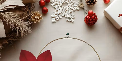 **SOLD OUT**Decorative Paper  Christmas Wreaths with Velvet Rose Designs