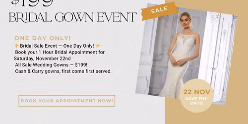 $199 Bridal Sale Event