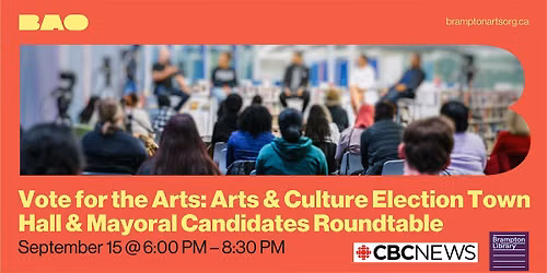 Vote for the Arts: Arts & Culture Election Town Hall