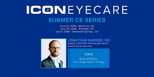 ICON Eyecare for 2 HRs of COPE Accredited CE*