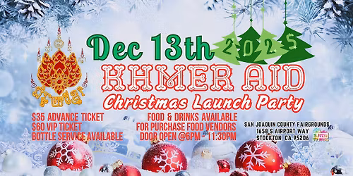 Khmer Aid Christmas Launch Party Charity Festival