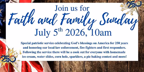 Faith and Family Sunday