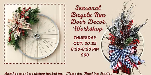 Bicycle Rim Door Decor Workshop