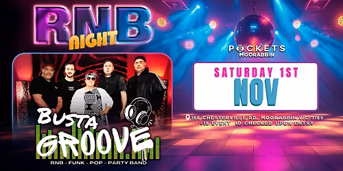 RNB SATURDAYS w\/ BUSTA GROOVE | LIVE @ Pockets