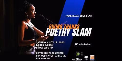 Jambalaya Soul Slam Giving Thanks Poetry Slam