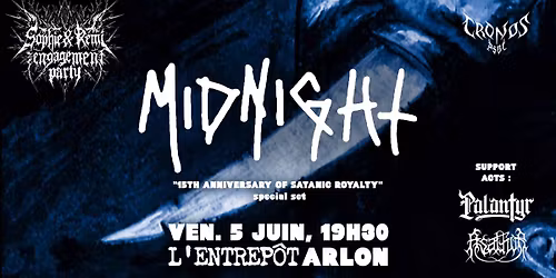 Midnight + Palantyr + Asathor [Sophie & R\u00e9mi's engagement party] \u2022 L'Entrep\u00f4t, Arlon