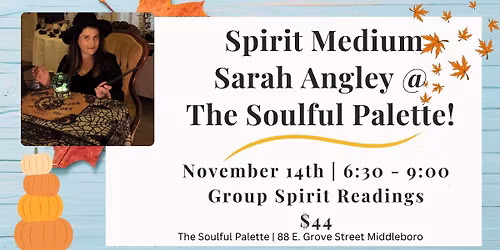 \ud83d\udd6f\ufe0f An Evening of Spirit Messages with Medium Sarah Angley