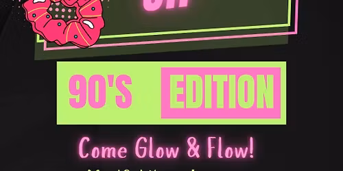 Stretch and Sip 90's Glow Yoga