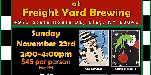 Sip & Paint ~ Freight Yard Brewing ~ Sunday, 11\/23\/25 - 2-4pm