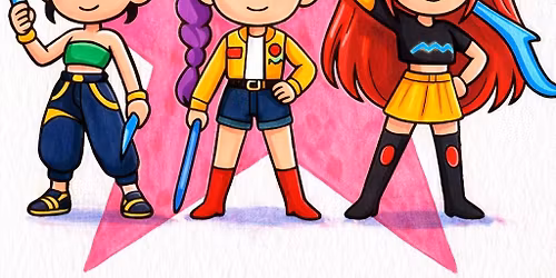 Markers Art Class K-Pop Demon Hunters or Saja Boys