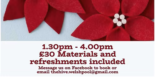 Felt Poinsettia Wreathing Making