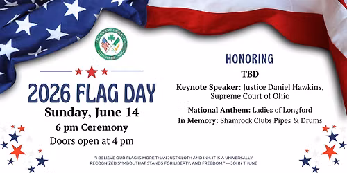 19th Annual Flag Day Ceremony | Shamrock Club