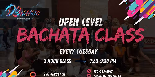 DYNAMIC OPEN LEVEL BACHATA CLASS - join us weekly!
