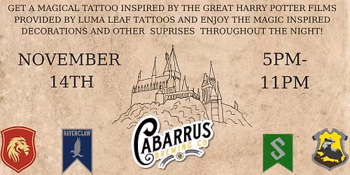 THE GREAT HALL : CABARRUS BREWING COMPANY WIZARDS WEEK EVENT