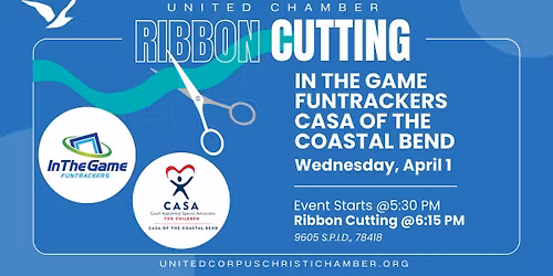 Ribbon Cutting for In the Game Funtrackers & CASA of the Coastal Bend