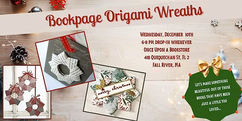 Bookpage Origami Wreaths