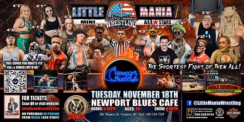 Newport, RI - Little Mania Mini Wrestling @ Blues Cafe