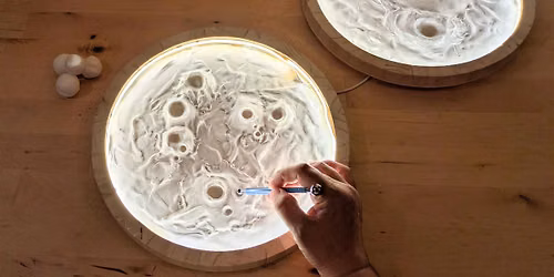 A Sculpting Night: Light-Up Moon Lamp