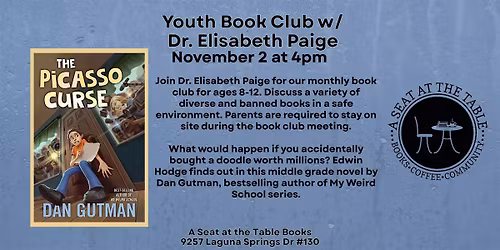 Youth Book Club w\/ Dr. Elisabeth Paige: The Picasso Curse