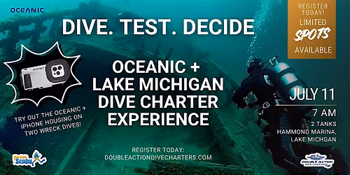 Oceanic+ Lake Michigan Dive Charter Experience