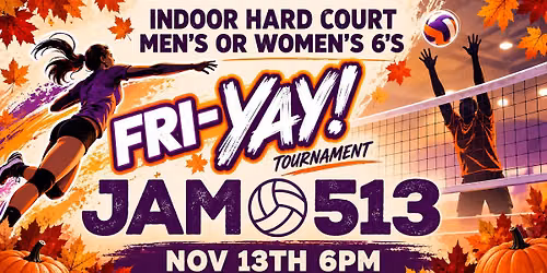 JAM 513 Men's or Women's 6's Spooky Nook Tournament 