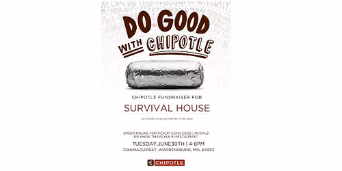 Survival House - Chipotle Fundraiser