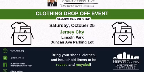 Hudson County Clothing Drop Off Event- Jersey City