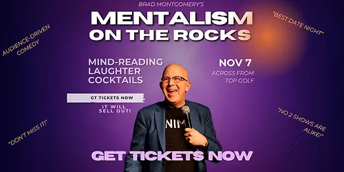 Award-Winning COMEDY MIND-READING! Laughs. Cocktails. Zero Crystal Balls.