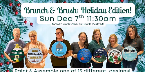 Brunch & Brush: Holiday Edition! Barebones Grill Ellicott City(1st seating)