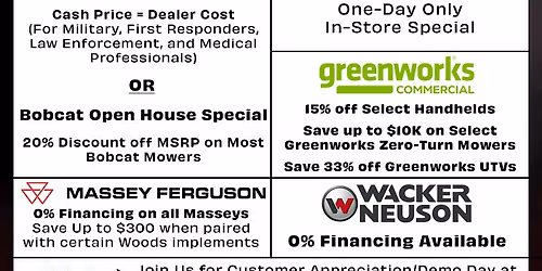 Warrenton Equipment Customer Appreciation \/ Demo Day