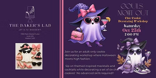 Ghouls Night Out Chic Cookie Decorating Workshop