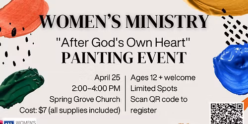 Women's Ministry "After God's Own Heart" Painting Event